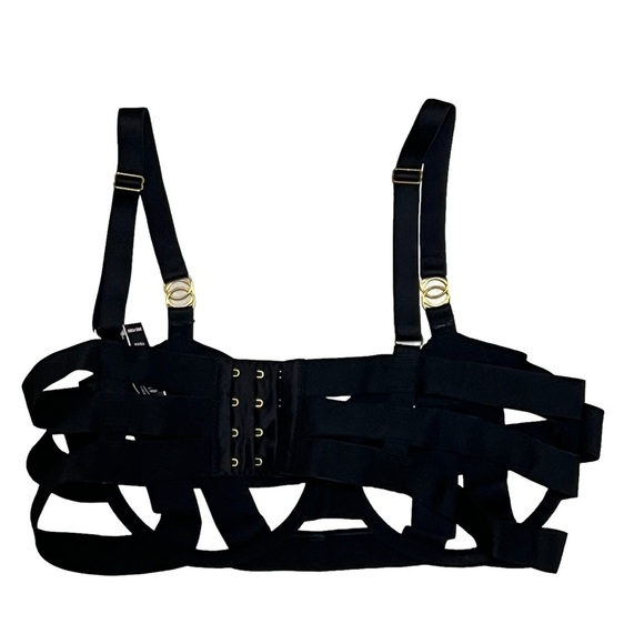 Victoria's Secret Black Bondage Inspired Bra 36C - Picture 4 of 6